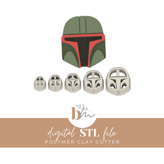 Bounty Hunter - 5 Sizes | Digital STL File | Polymer Clay Tools & Cutters
