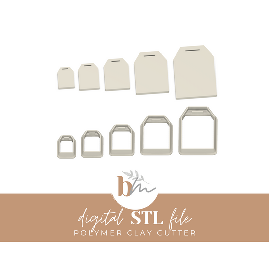 Tea Bag - 5 Sizes | Digital STL File | Polymer Clay Tools & Cutters