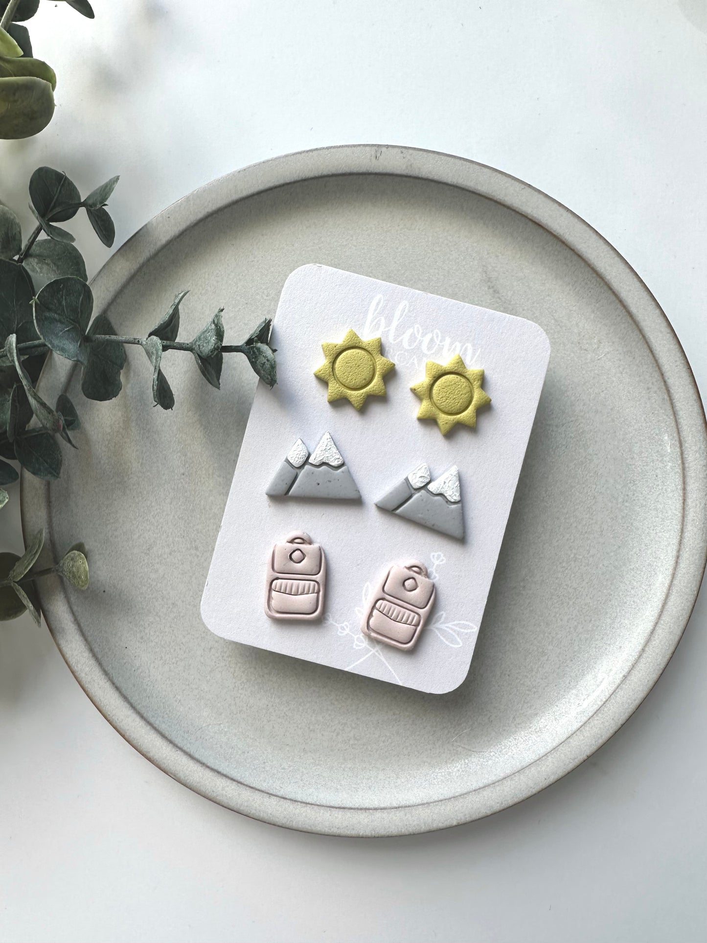 Sun, Mountains, Backpack Outdoorsy Cutters | Polymer Clay Cutter