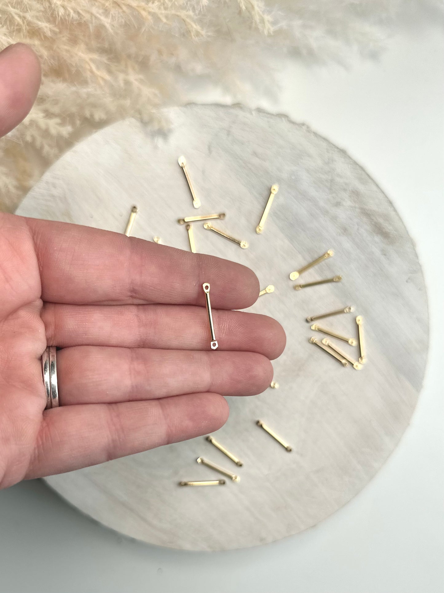 Bar Connector Charm - Gold or Silver (10pc)