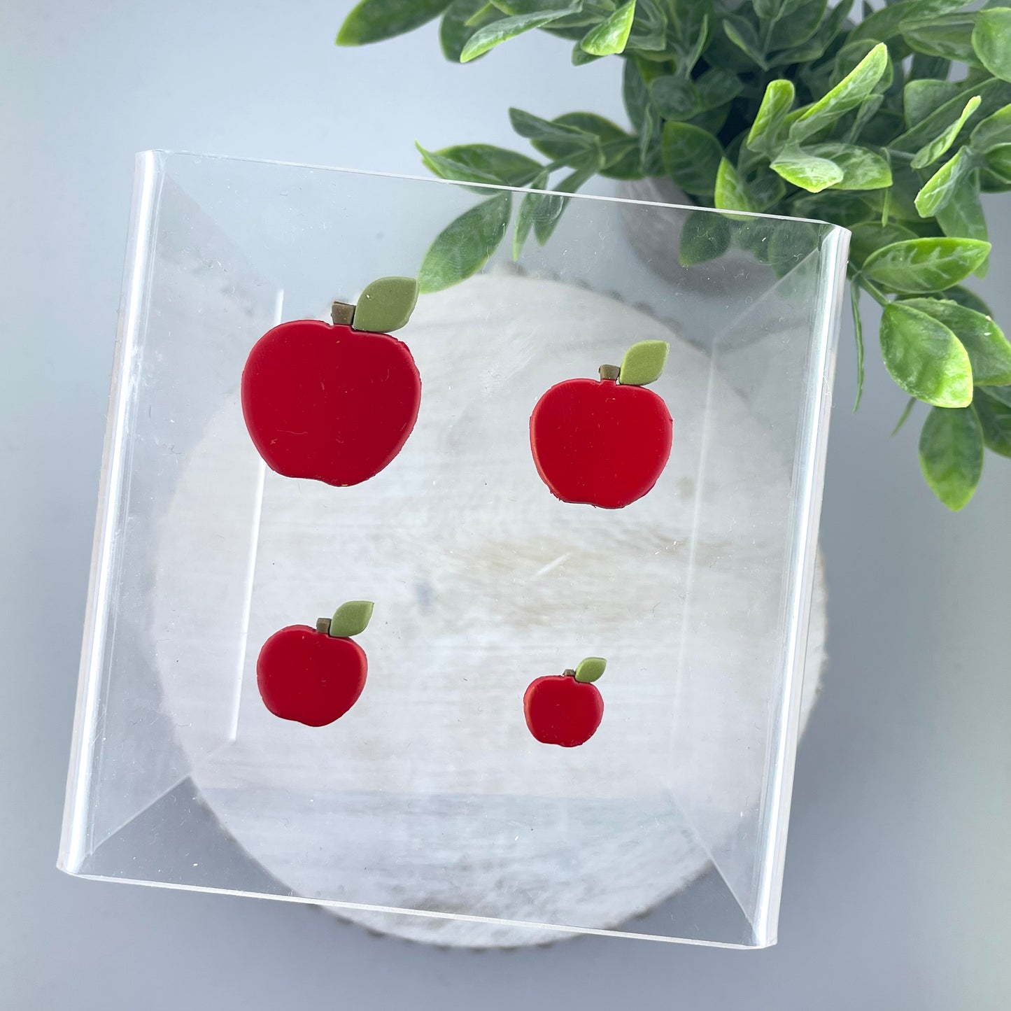 Apple & Leaf | Back to School Theme | Polymer Clay Cutter