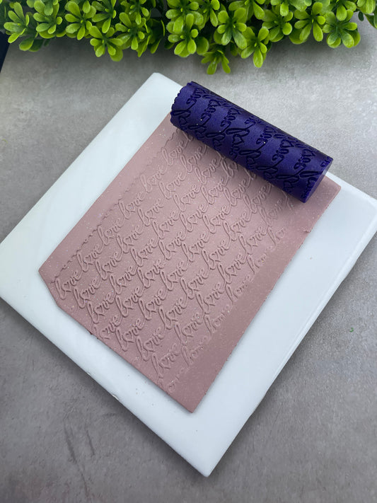 Handwritten Love | Polymer Clay Texture Roller