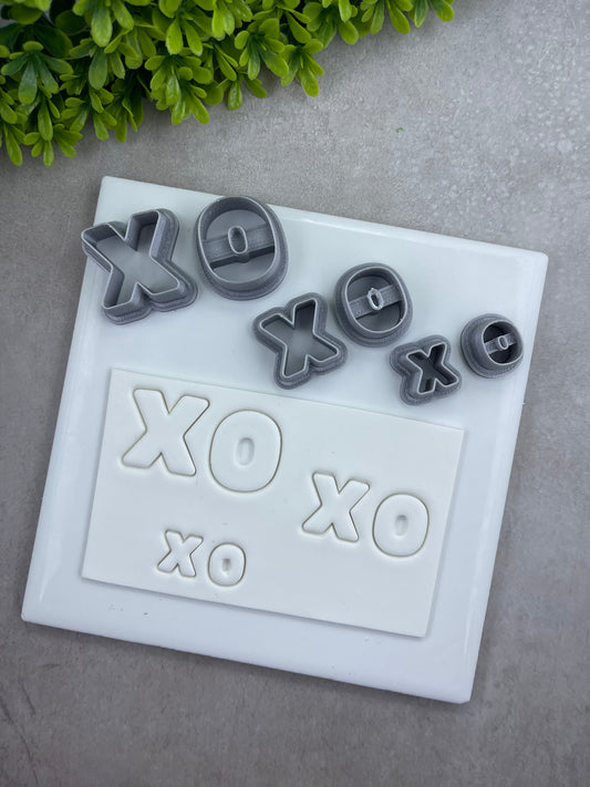 XO Bubble Letters | Valentine’s Day Collection | Polymer Clay Cutter