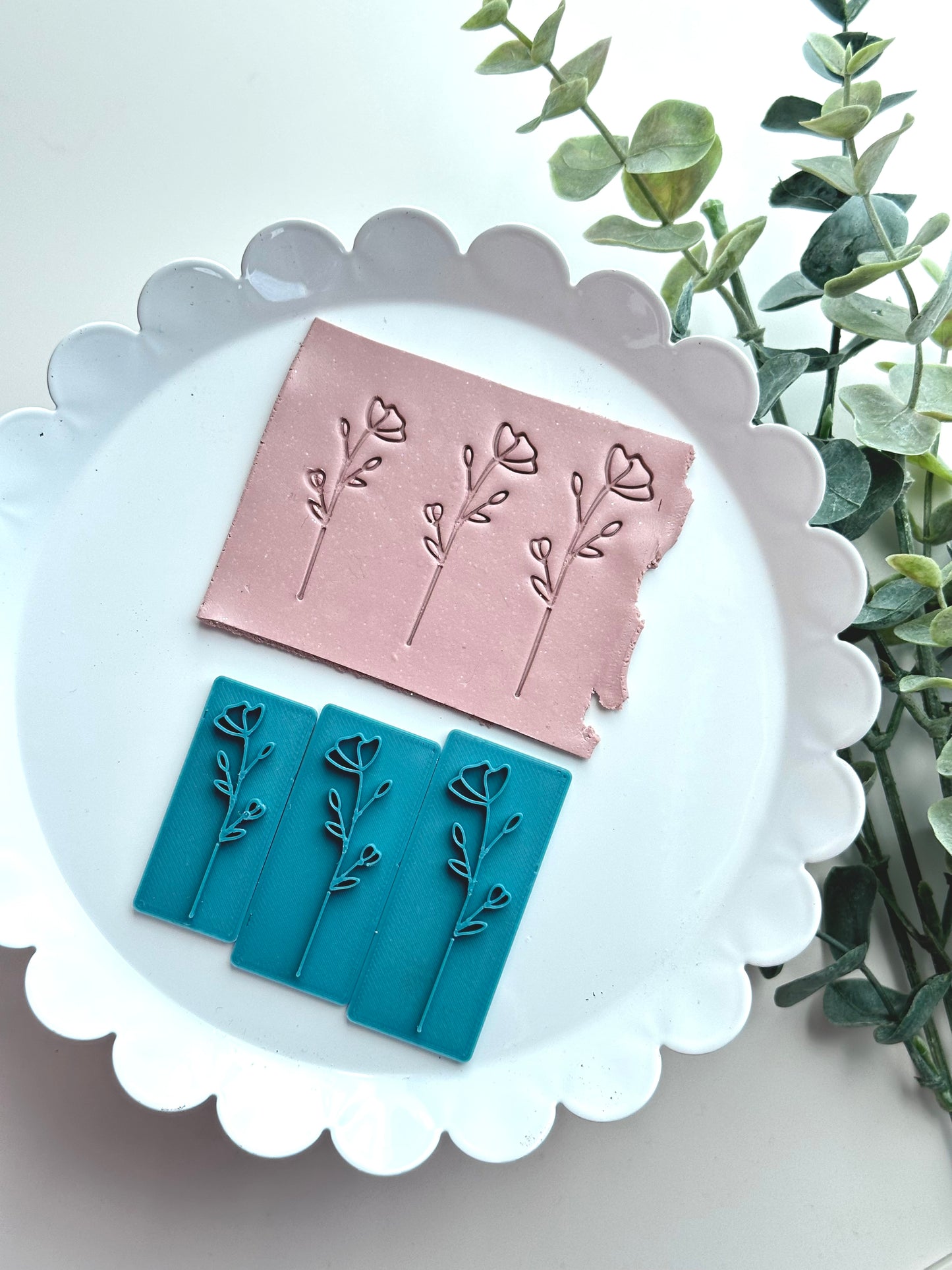 Tulip Stem | Polymer Clay Stamp