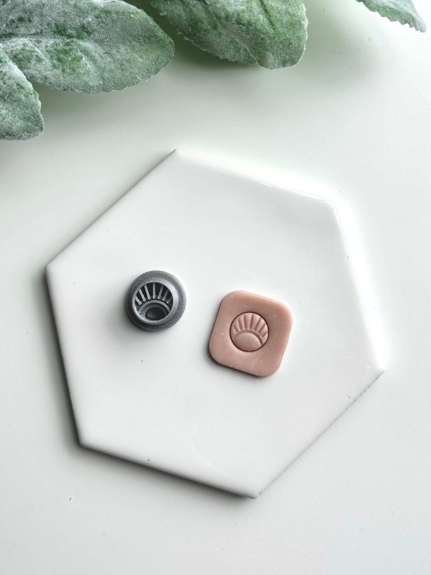 Rainbow, Sunburst, Leaf Studs | Polymer Clay Cutter