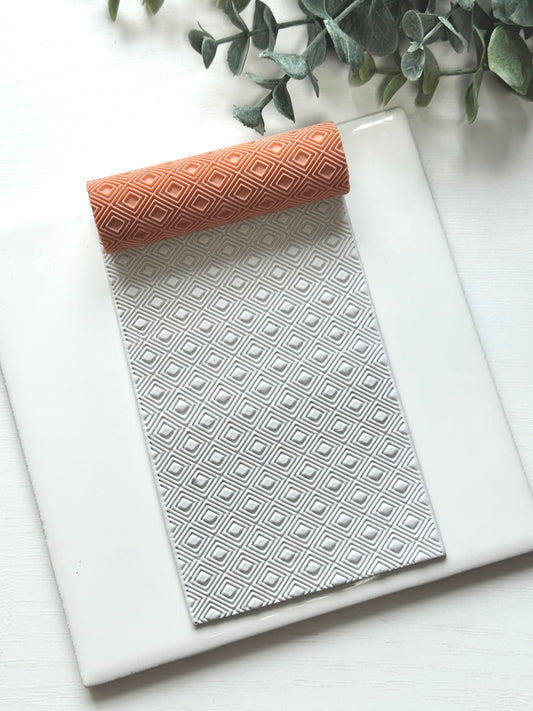 Art Deco Squares | Polymer Clay Texture Roller