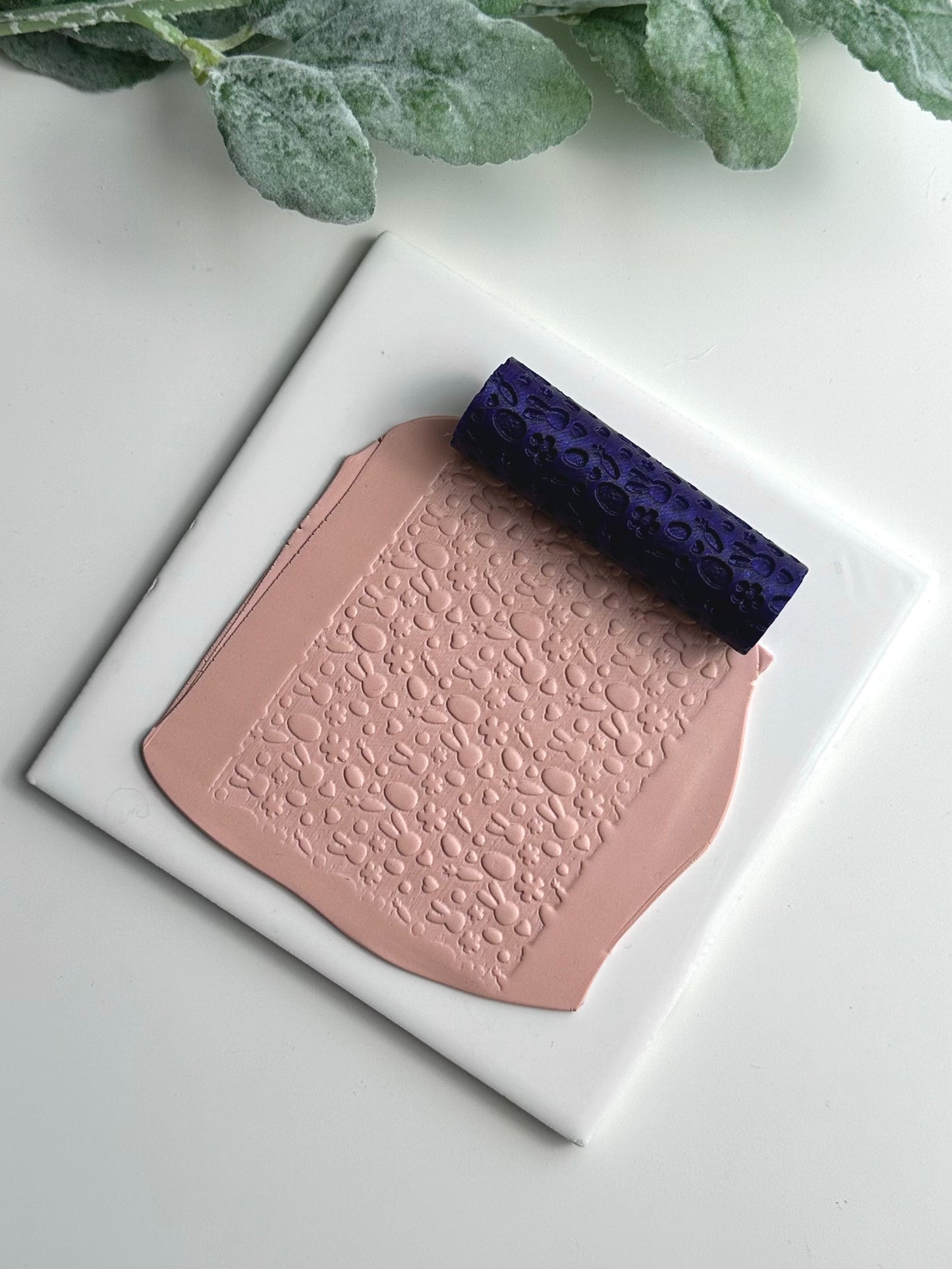 Bunnies, Easter Eggs, & Carrots | Polymer Clay Texture Roller