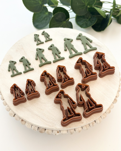 Army Man Toy (Mirror Set) | Polymer Clay Cutter