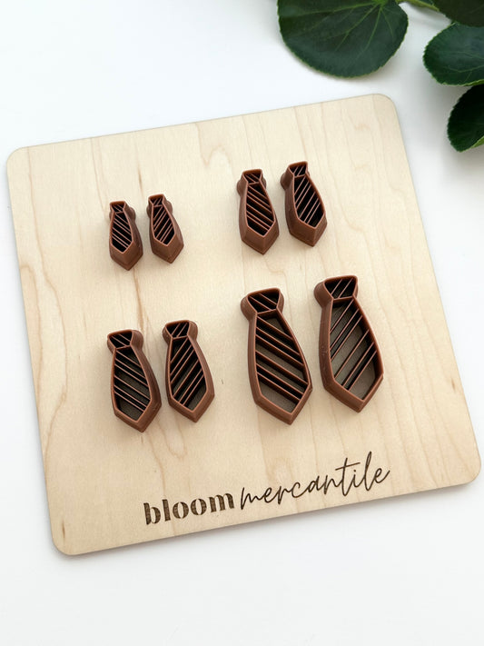 Striped School Robes Neck Tie (Mirror Set) | Polymer Clay Cutter