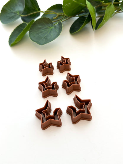 Star Hoop (Mirror Set) | Polymer Clay Cutter