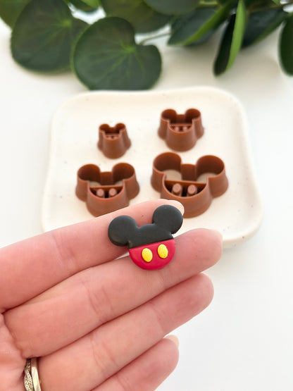 Mouse Head with Dots | Polymer Clay Cutter