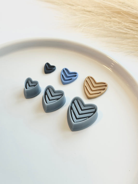 Folk Hearts | Polymer Clay Cutter