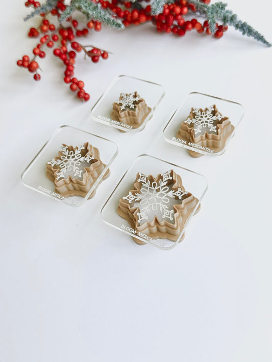 Snowflake Acrylic Texture Tiles & Cutters | Polymer Clay Cutter