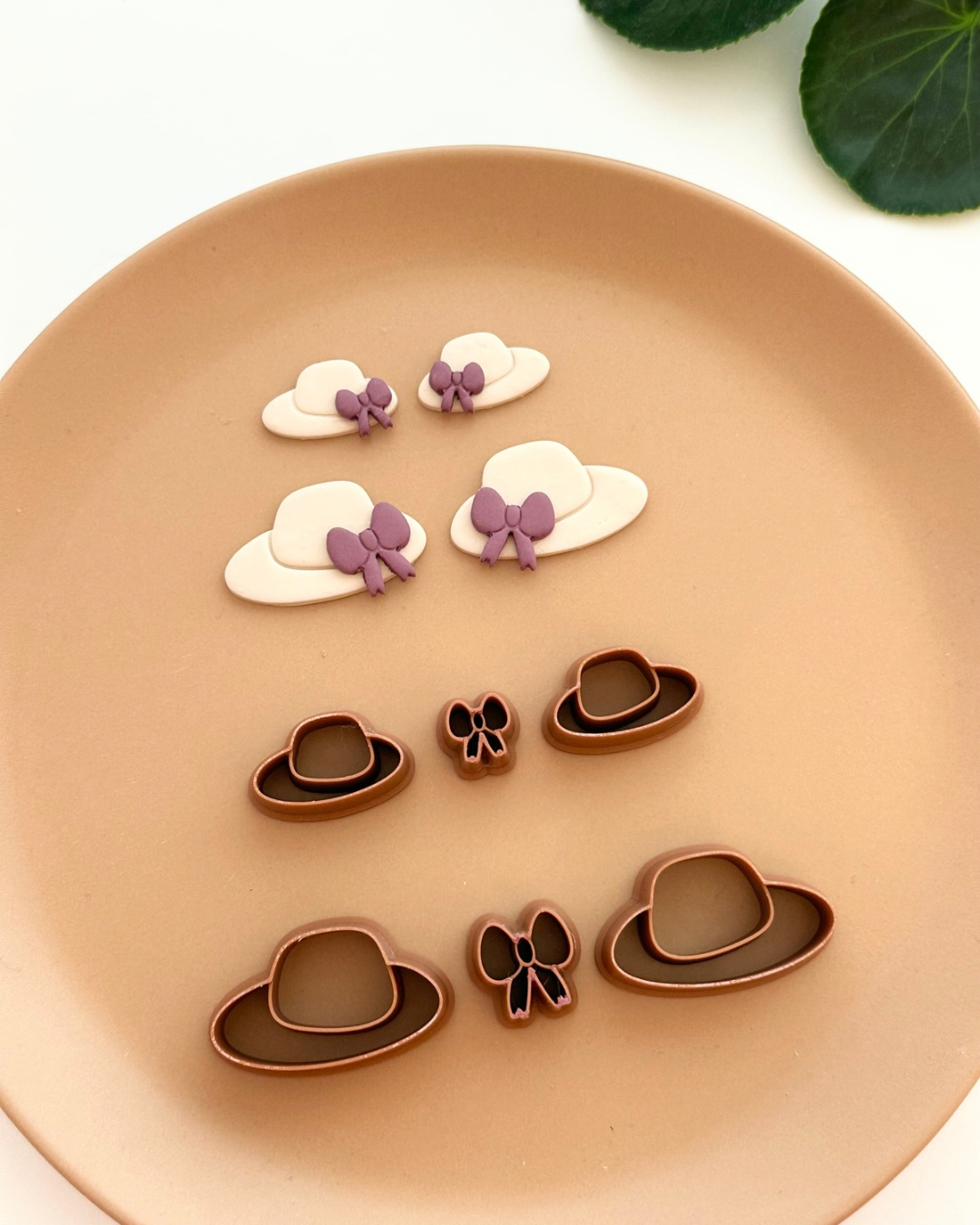 Wide Brim Hat and Bow | Polymer Clay Cutter
