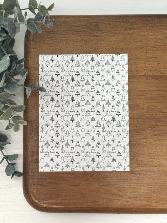 Black & White Doodle Trees | CH64 | Image Transfer Paper