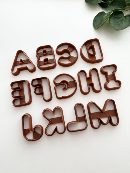 Fridge Magnet Letters A-M | Polymer Clay Cutter