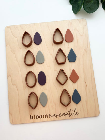 Abstract Teardrop Dangles  | Polymer Clay Cutter