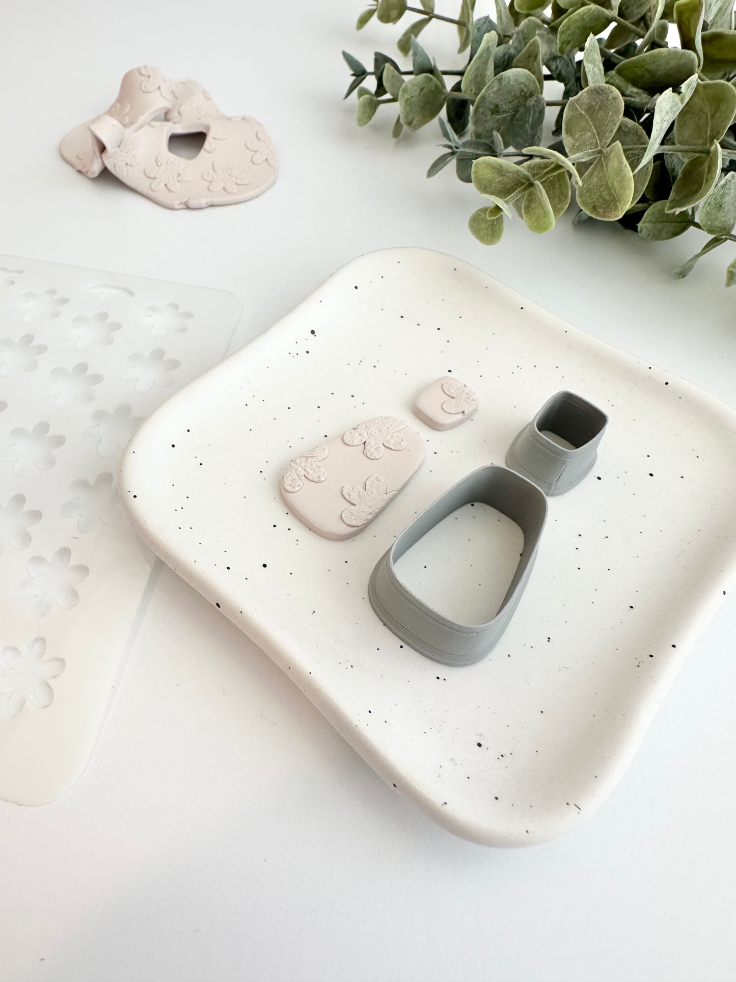 Sera Bubble Trapezoid Dangle Set | Polymer Clay Cutter