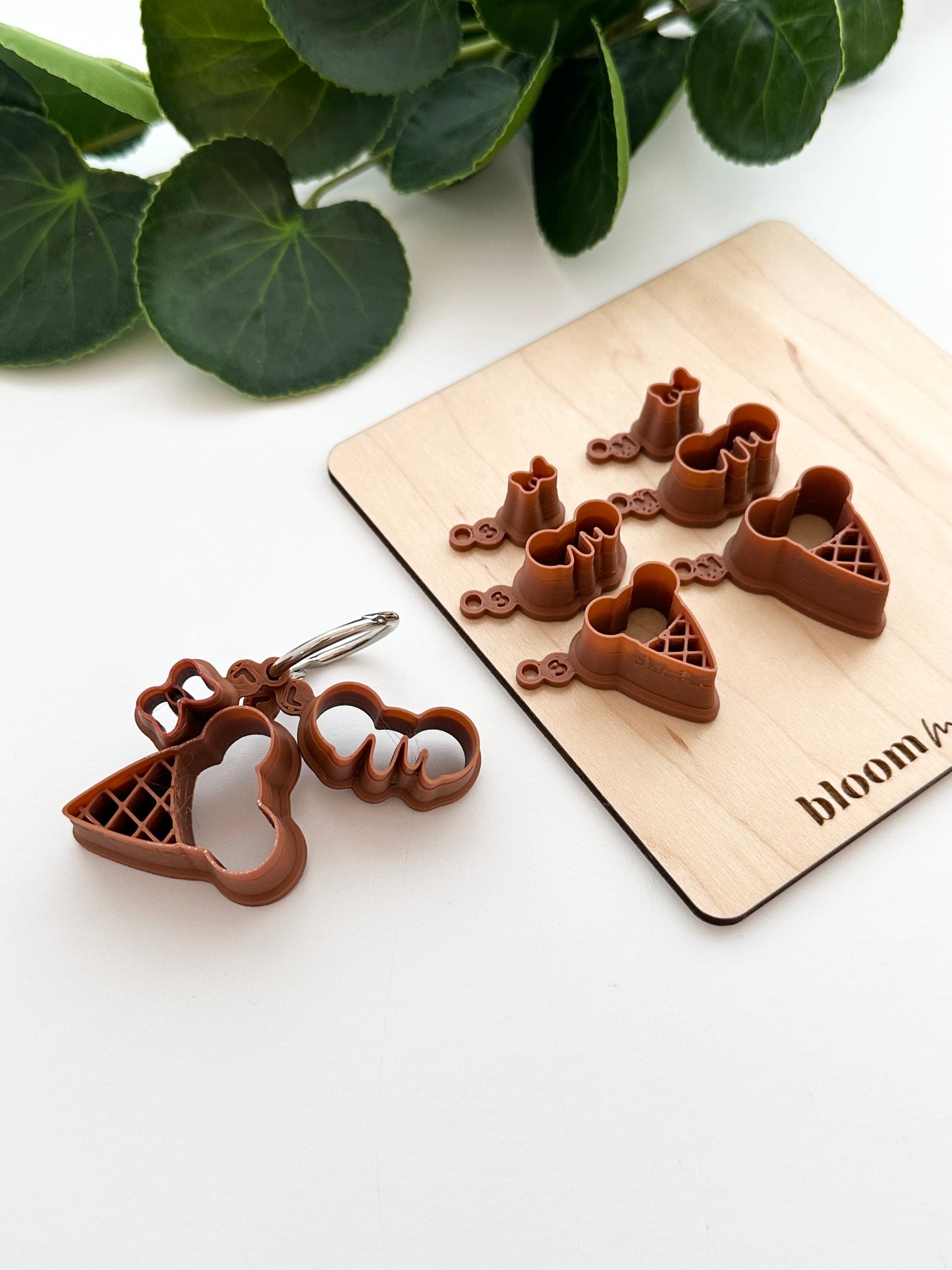 Mouse Head Ice Cream Cone Set | Polymer Clay Cutter