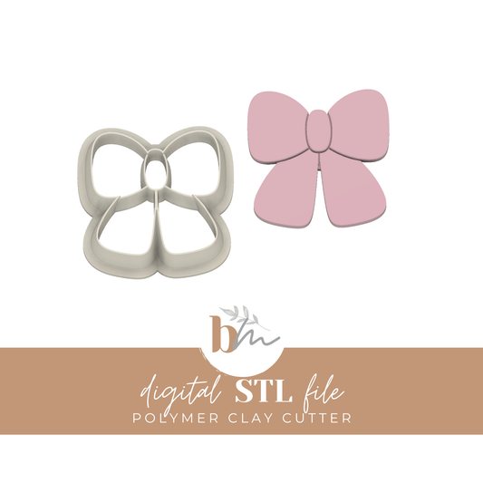 Puffy Bow - 5 Sizes | Digital STL File | Polymer Clay Tools & Cutters