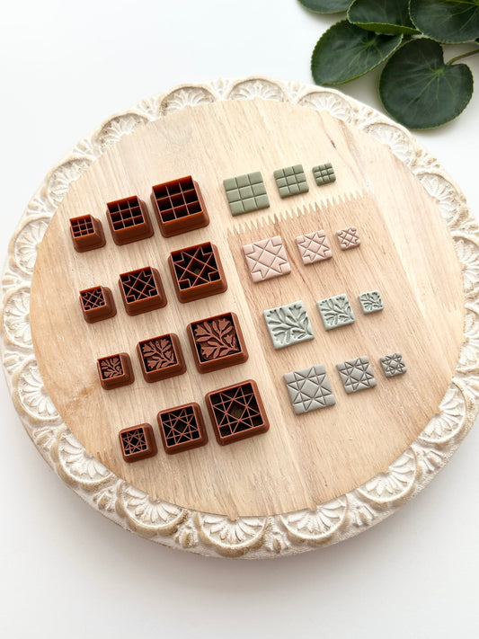 Patchwork Quilt Squares | Polymer Clay Cutter