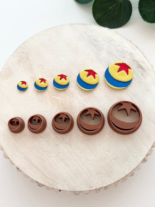 Bouncy Ball with Star | Polymer Clay Cutter