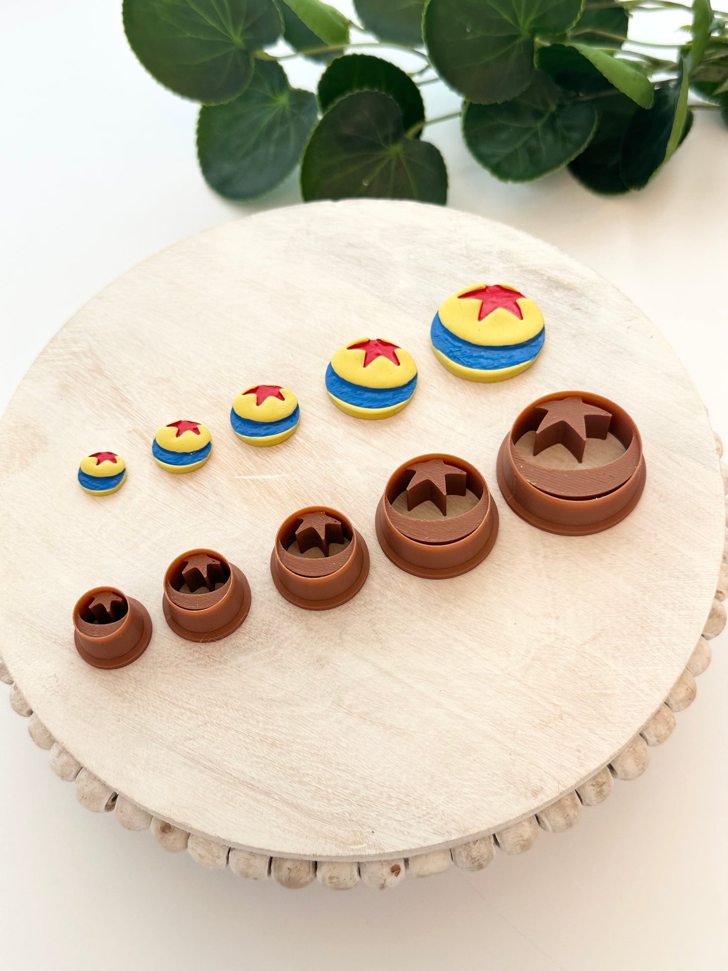 Bouncy Ball with Star | Polymer Clay Cutter