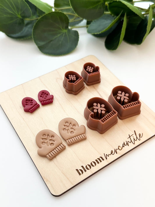 Scandi Folk Mitten (Mirror Set) | Polymer Clay Cutter