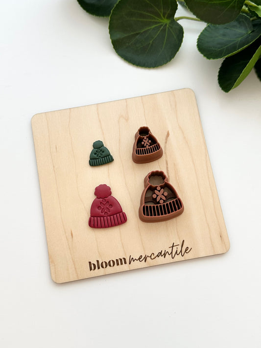 Scandi Folk Winter Hat | Polymer Clay Cutter