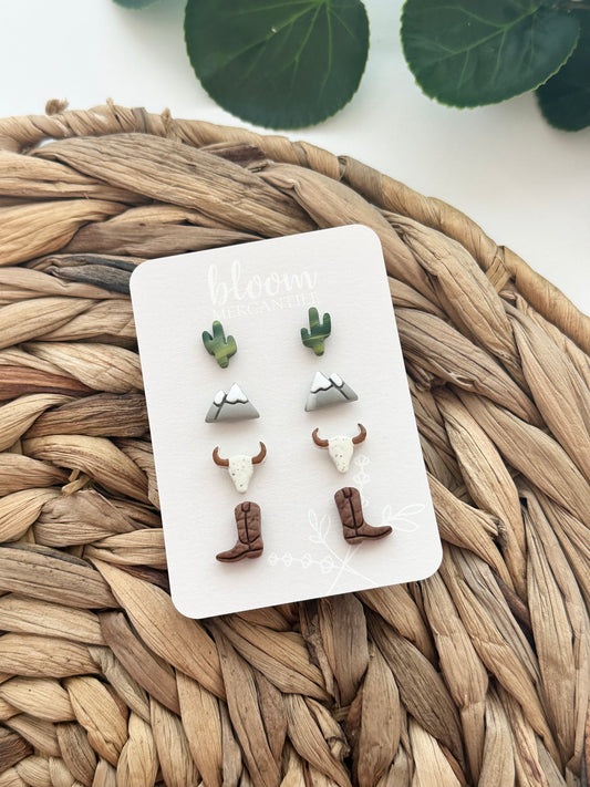 Desert Vibes Studs | Polymer Clay Earrings