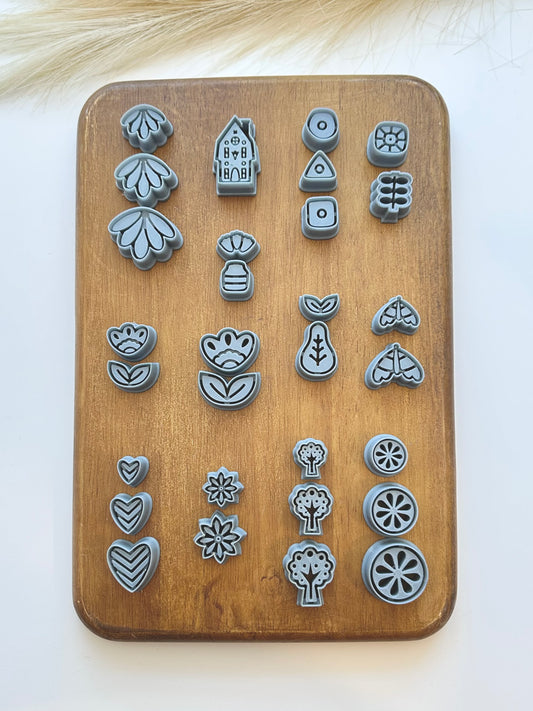 Scandinavian Cutter Set (30 pieces) | Polymer Clay Cutter