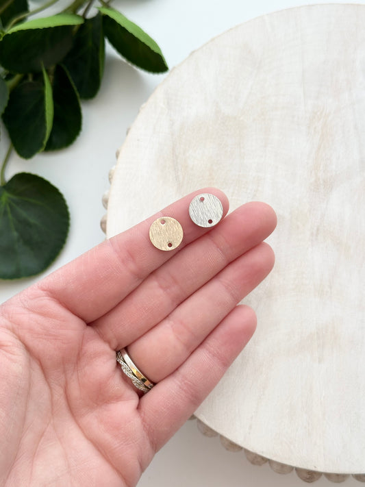 Circle Connector 12mm - Gold or Silver (10pc)