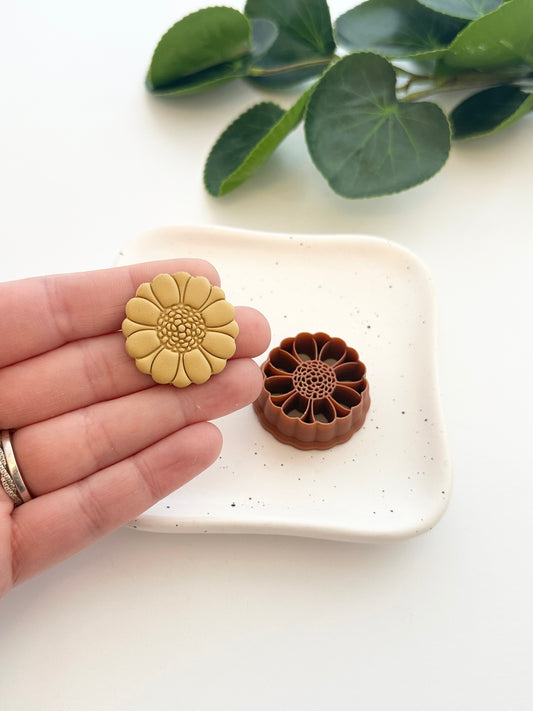 Detailed Sunflower | Polymer Clay Cutter