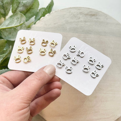Bunny Rabbit Head Outlines | Add-On Stud Packs (5 pair)