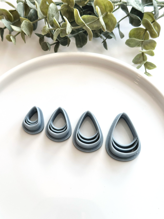 Camila | Embossed Teardrop | Polymer Clay Cutter
