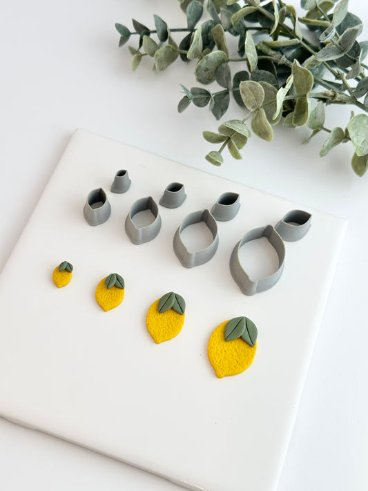 Lemon with Leaf | Polymer Clay Cutter