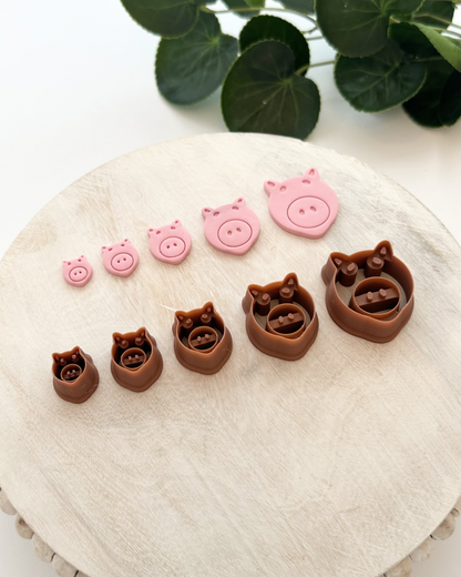 Toy Pig Head | Polymer Clay Cutter
