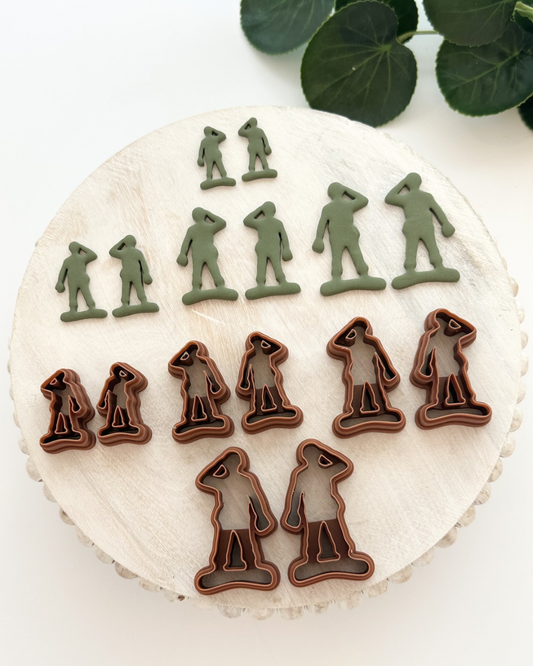 Army Man Toy (Mirror Set) | Polymer Clay Cutter