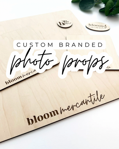 Custom Branded Wood Photo Props | Earring & Jewelry Product Photo Props