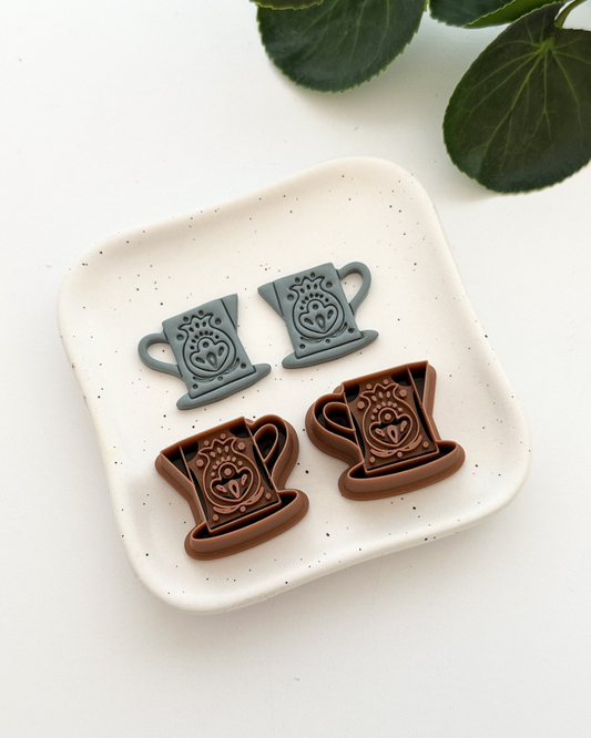 Folk Pitcher (Mirror Set) | Polymer Clay Cutter