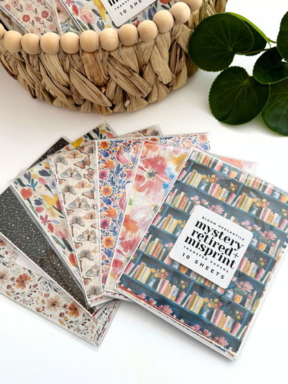 Mystery Retired + Misprint Transfer Paper Bundle - 10 Sheets | Image Transfer Paper