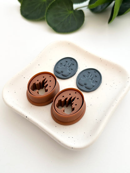 Debossed Princess Castle Oval (Mirror Set) | Polymer Clay Cutter