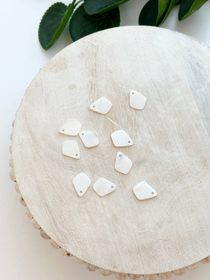 Rhombus Shell Charms - (10pc)