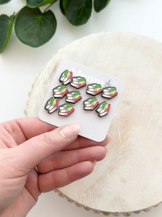 Wooden Stacked Books | Add-On Stud Packs (5 pair)
