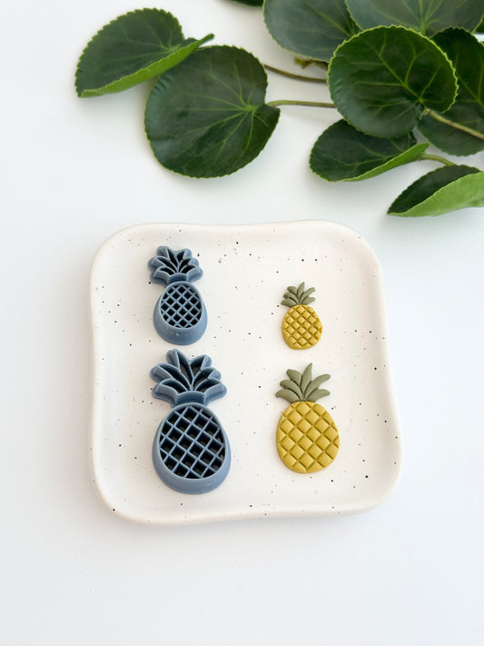 Pineapple and Leaf Crown | Polymer Clay Cutter