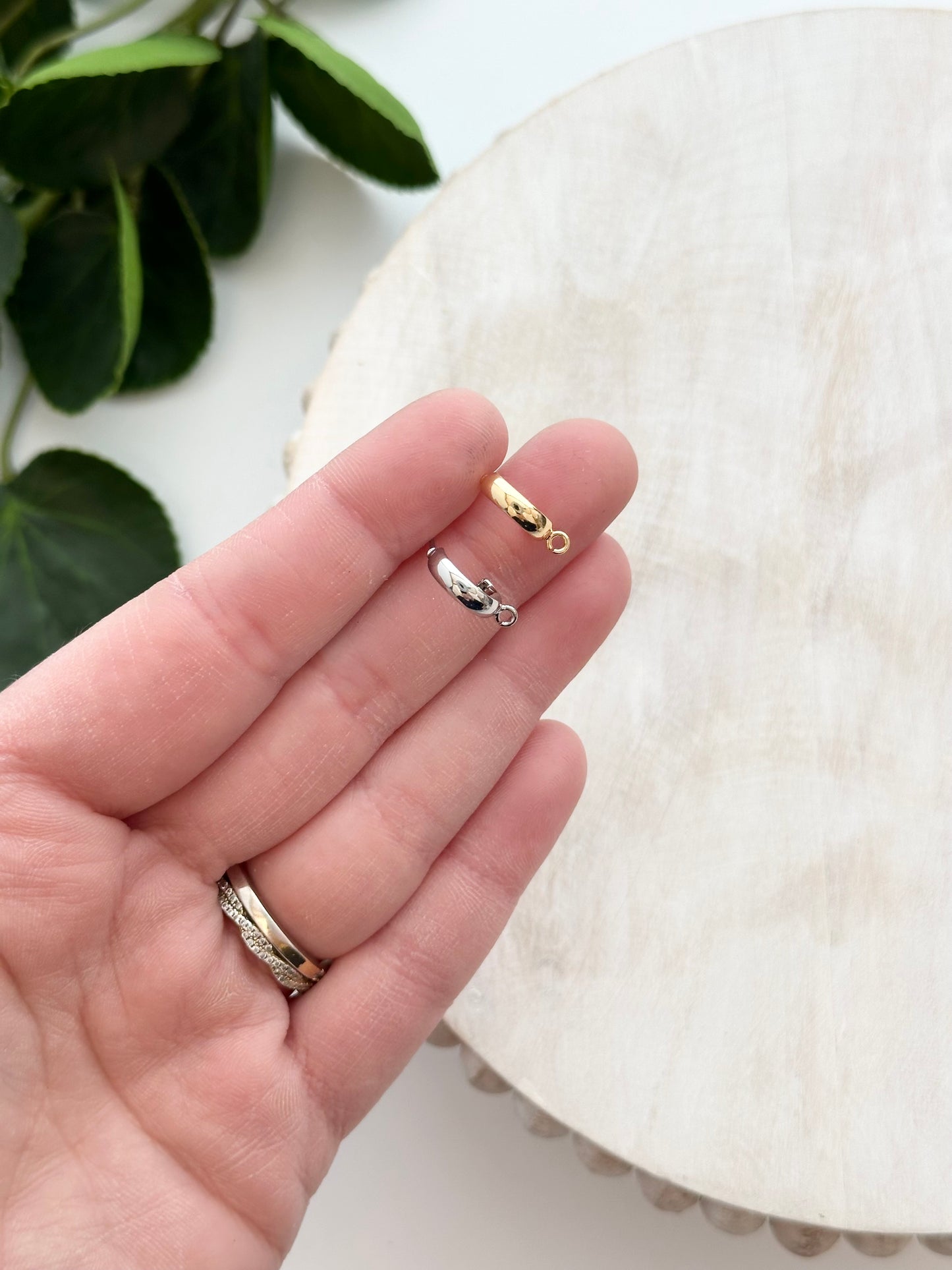 Huggie Hoop Earring Post - Gold or Silver (10pc)
