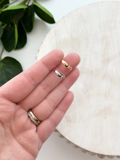 Huggie Hoop Earring Post - Gold or Silver (10pc)