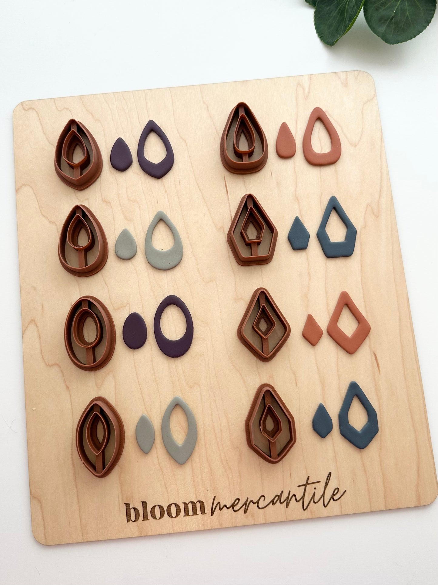 Abstract Teardrop Dangles  | Polymer Clay Cutter
