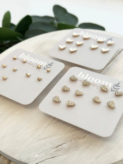 Limited Edition - Valentine's Heart Studs | Add-On Stud Packs (5 pair)