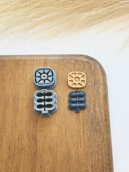 Folk Flower & Stem Set | Polymer Clay Cutter